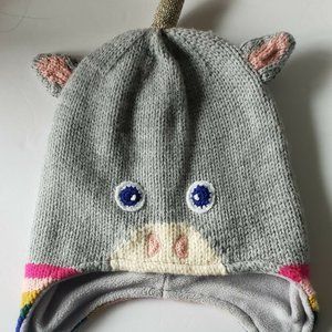 Mini Boden Girls Size M Hat Beanie Unicorn